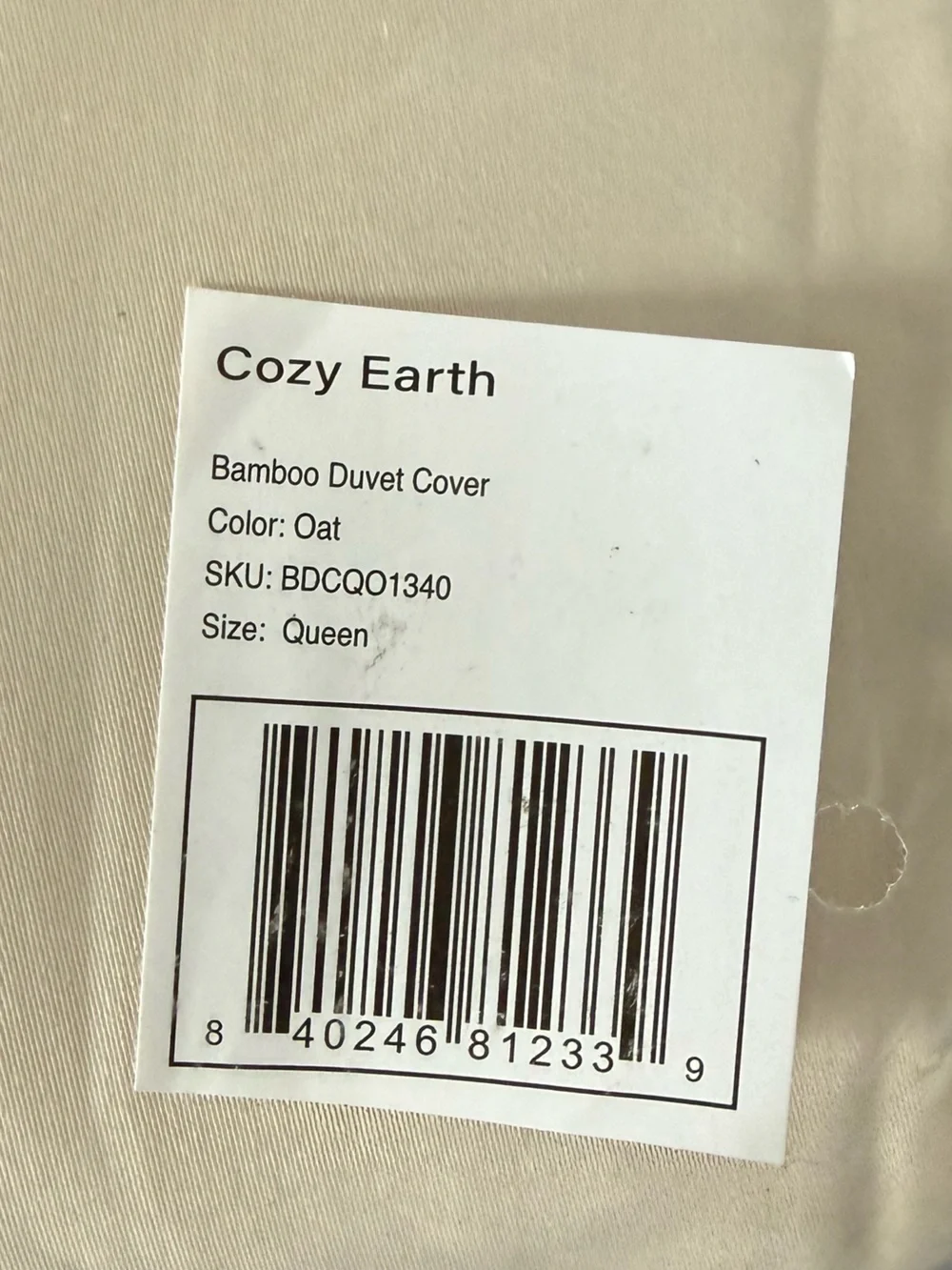 NWT - Cozy Earth Bamboo Duvet Cover - Queen